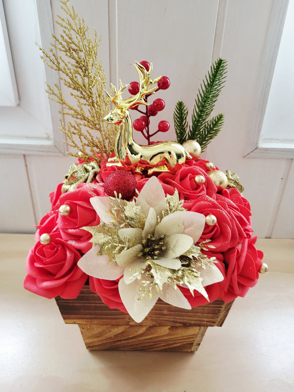 Pot de bois pour noël