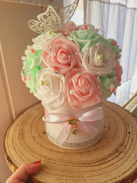Boite florale avec boîte et led