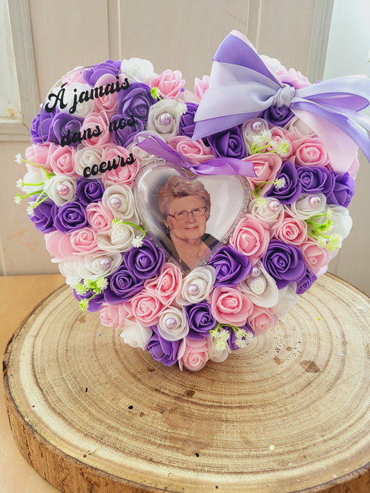Petit coeur souvenir pour monument funéraire
