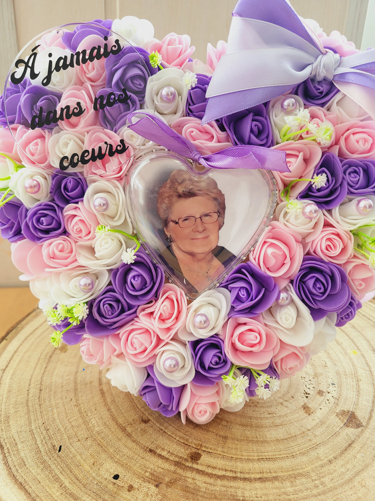 Petit coeur souvenir pour monument funéraire