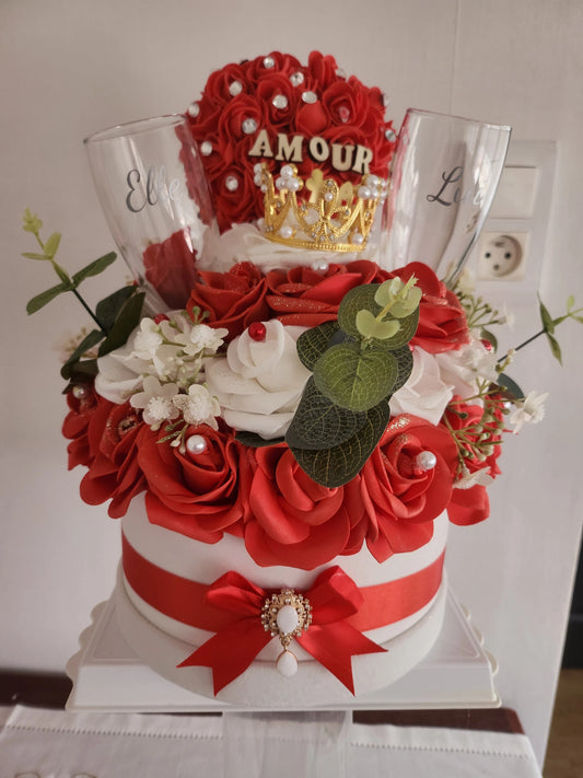 Boite florale pour mariage