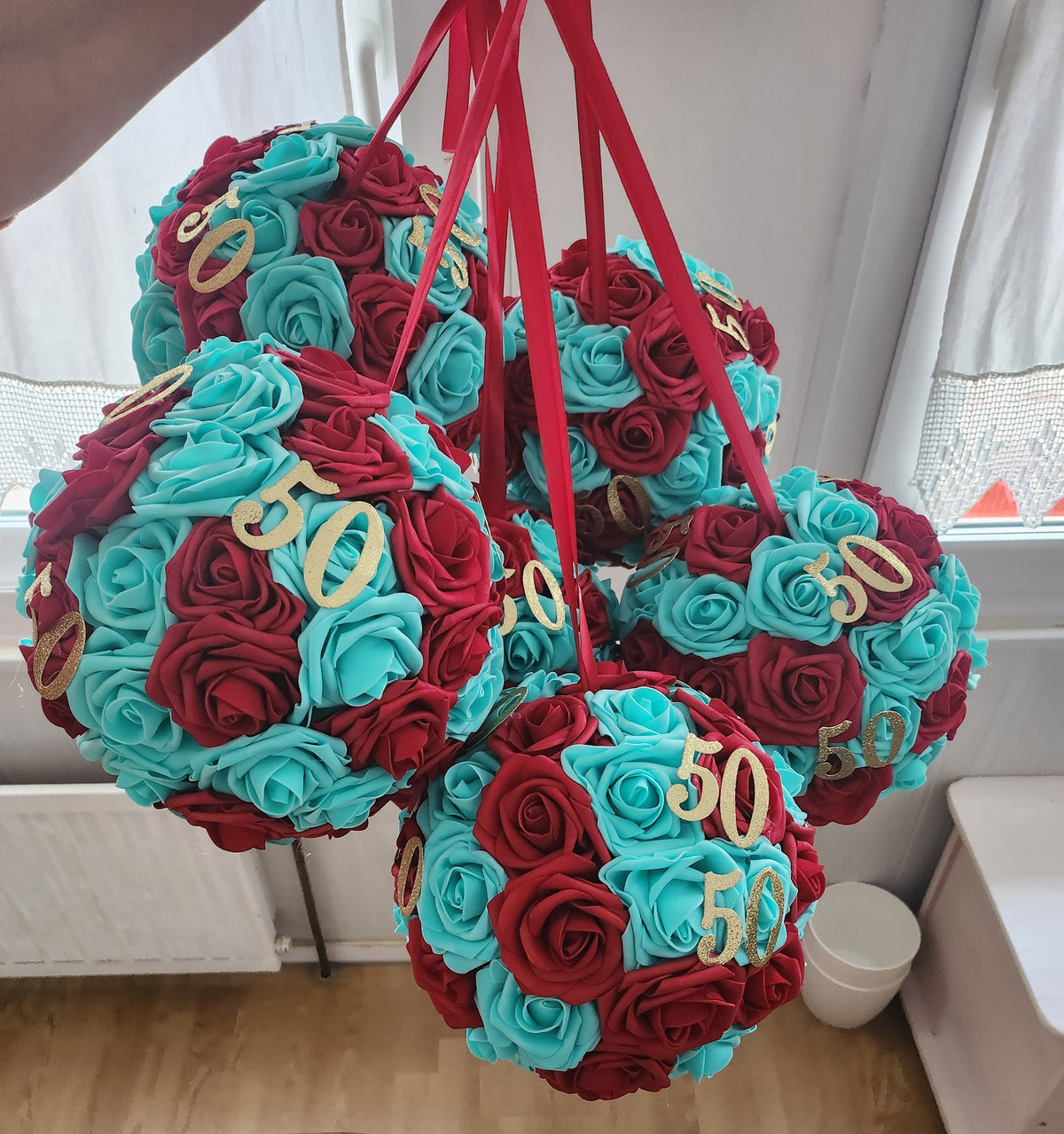 Boules de fleurs à suspendre
