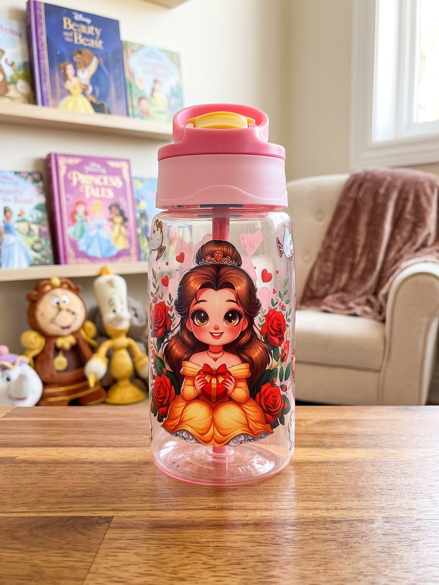 Gourde en plastique avec paille pour les enfants