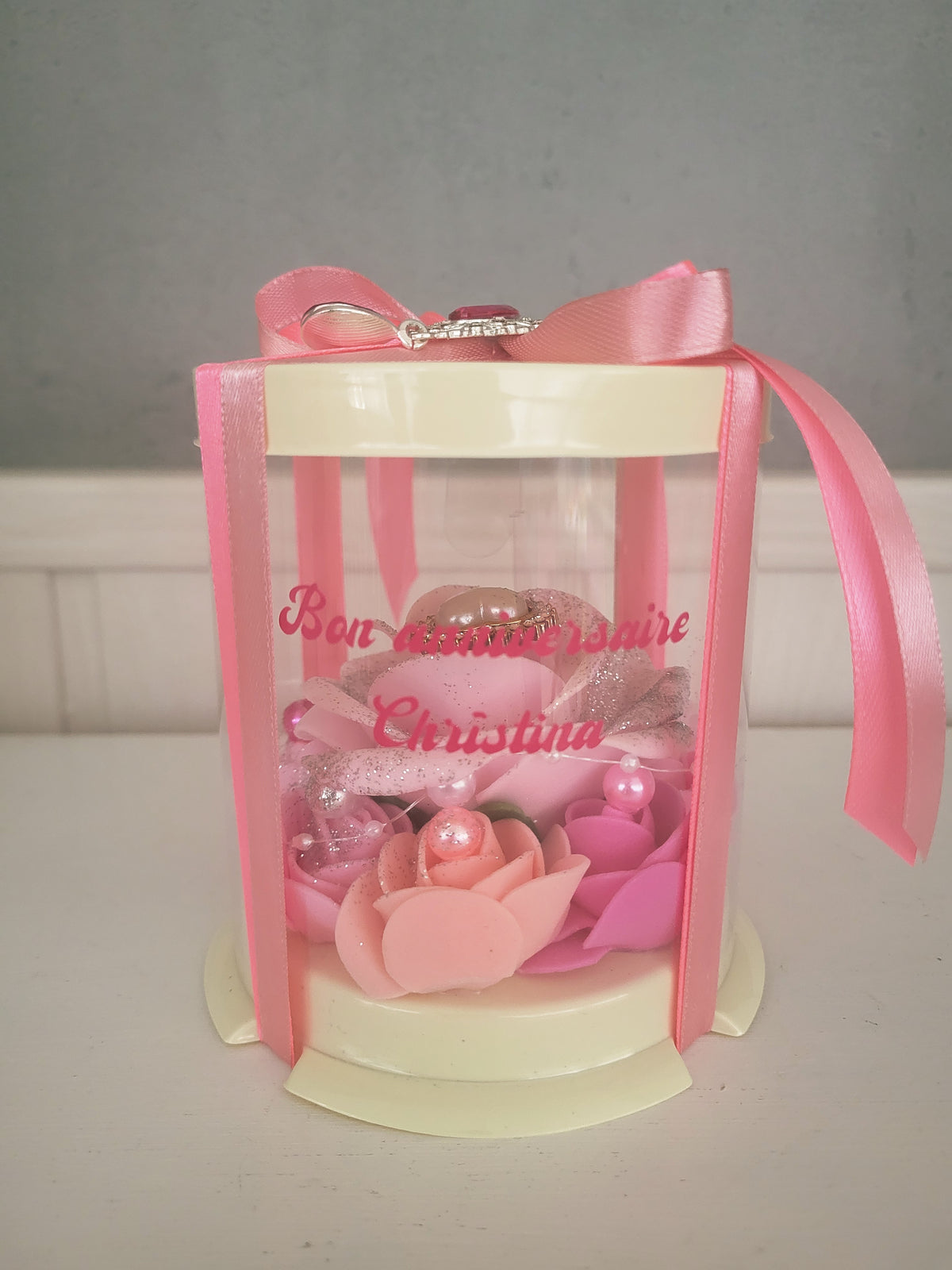 Boîte pour decoration en plastique
