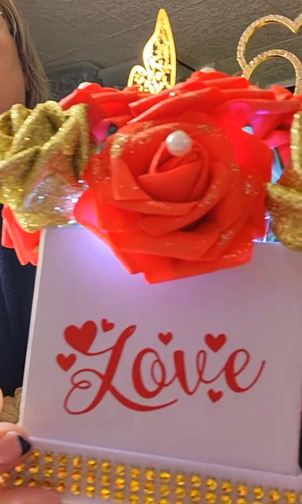 Boite florale saint valentin
