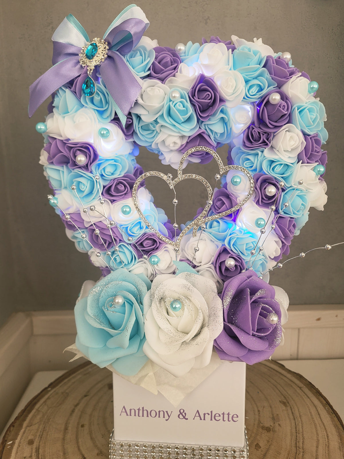 Boite a coeur avec led