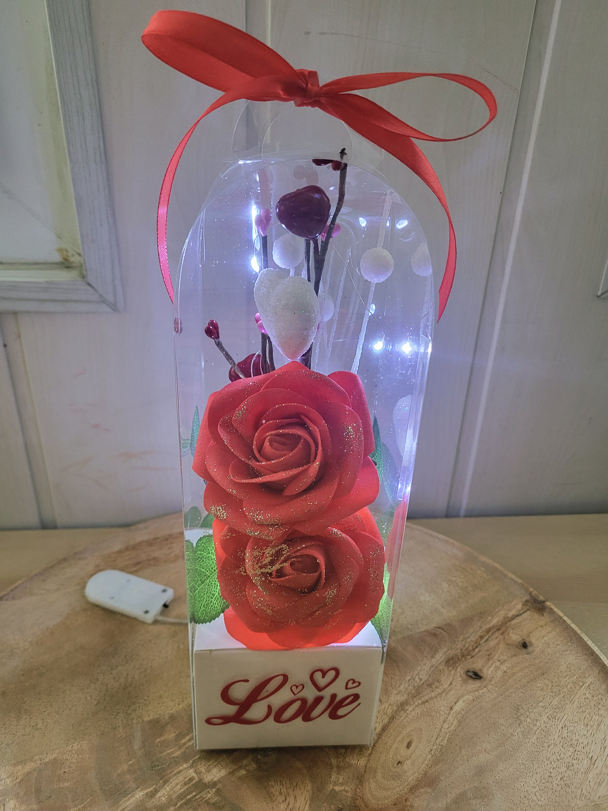 Boite saint valentin avec led