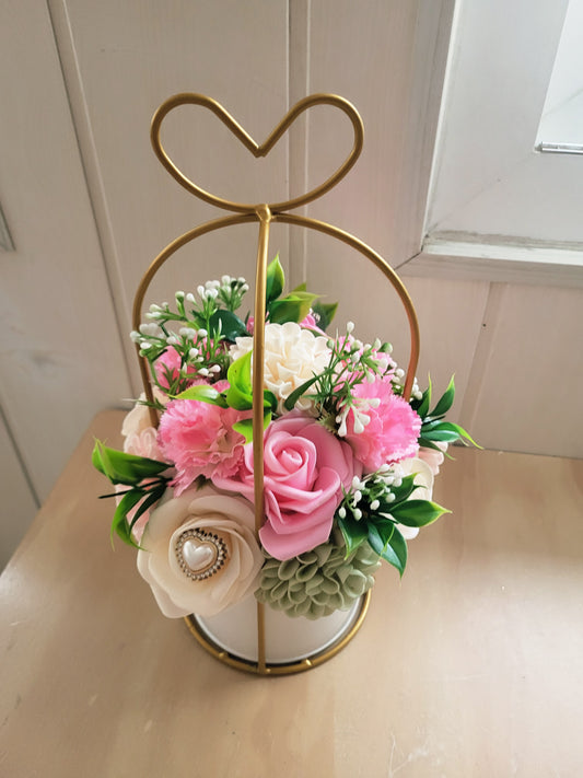 Vase doré rond pour l'exterieur et intérieur