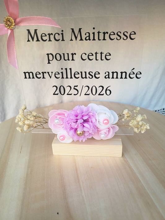 Plaque en plexis personalise