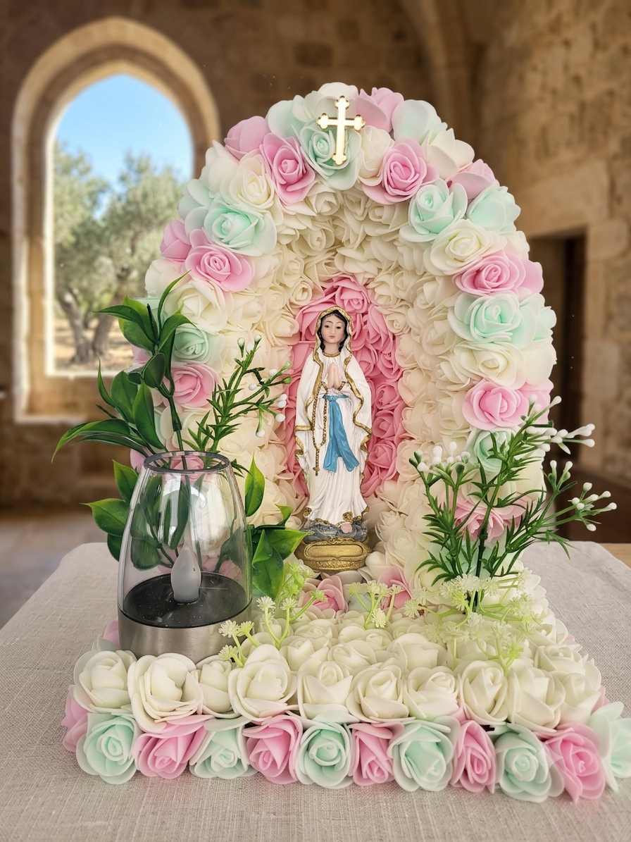 La grotte de la vierge pour monument funéraire
