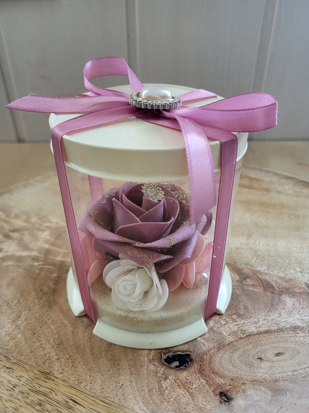 Boîte pour decoration en plastique