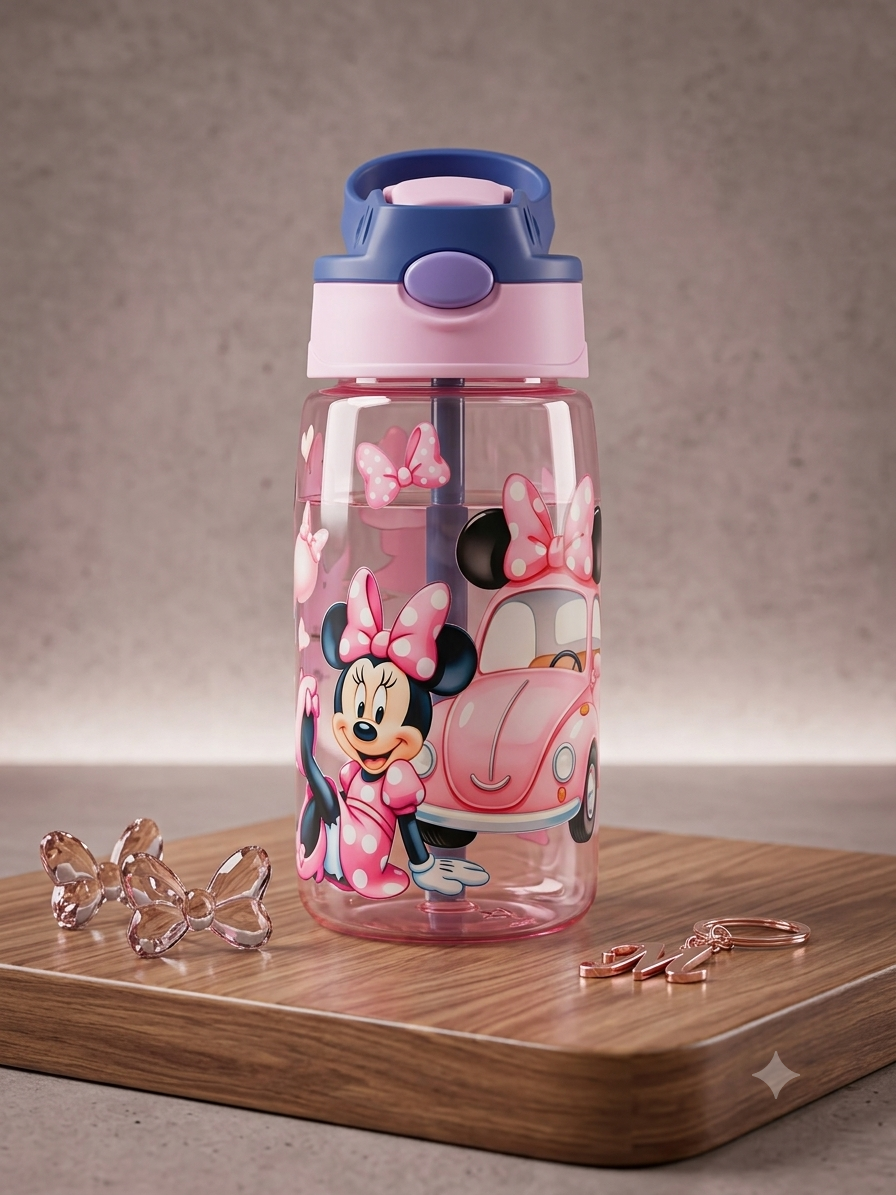 Gourde en plastique avec paille pour les enfants