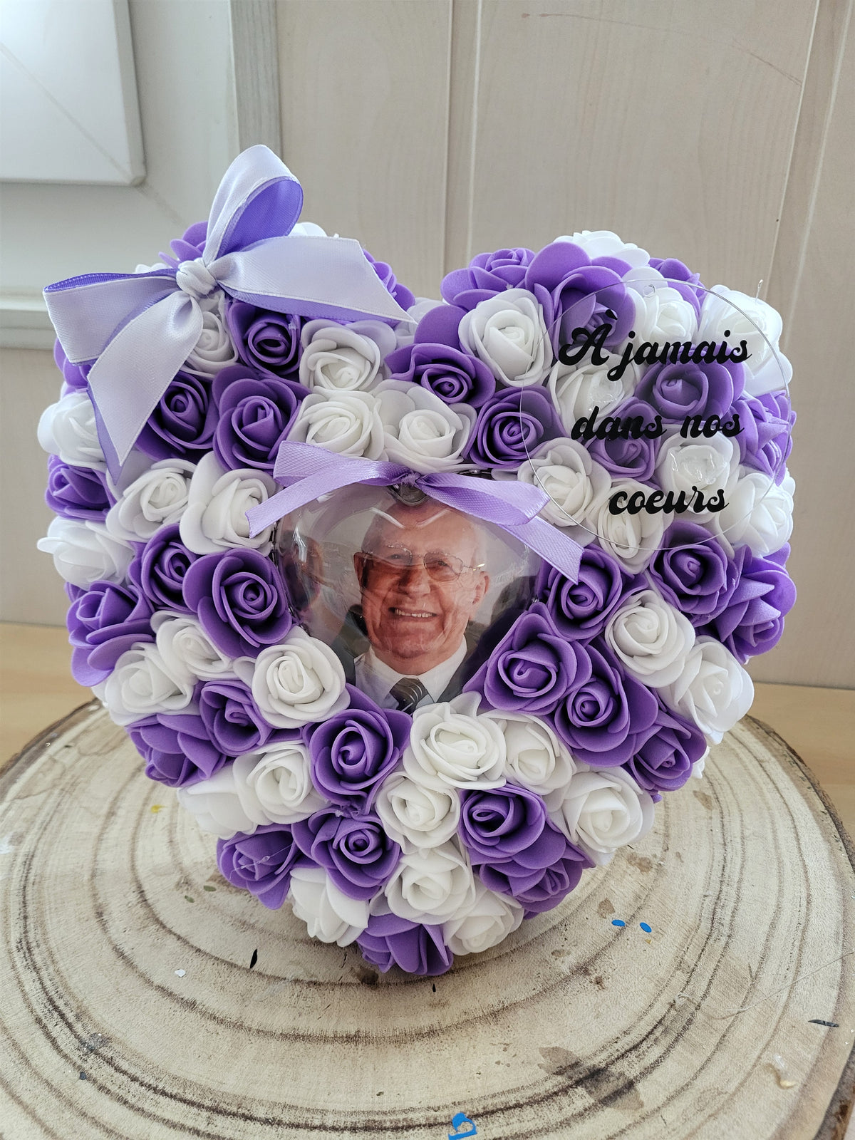 Petit coeur souvenir pour monument funéraire