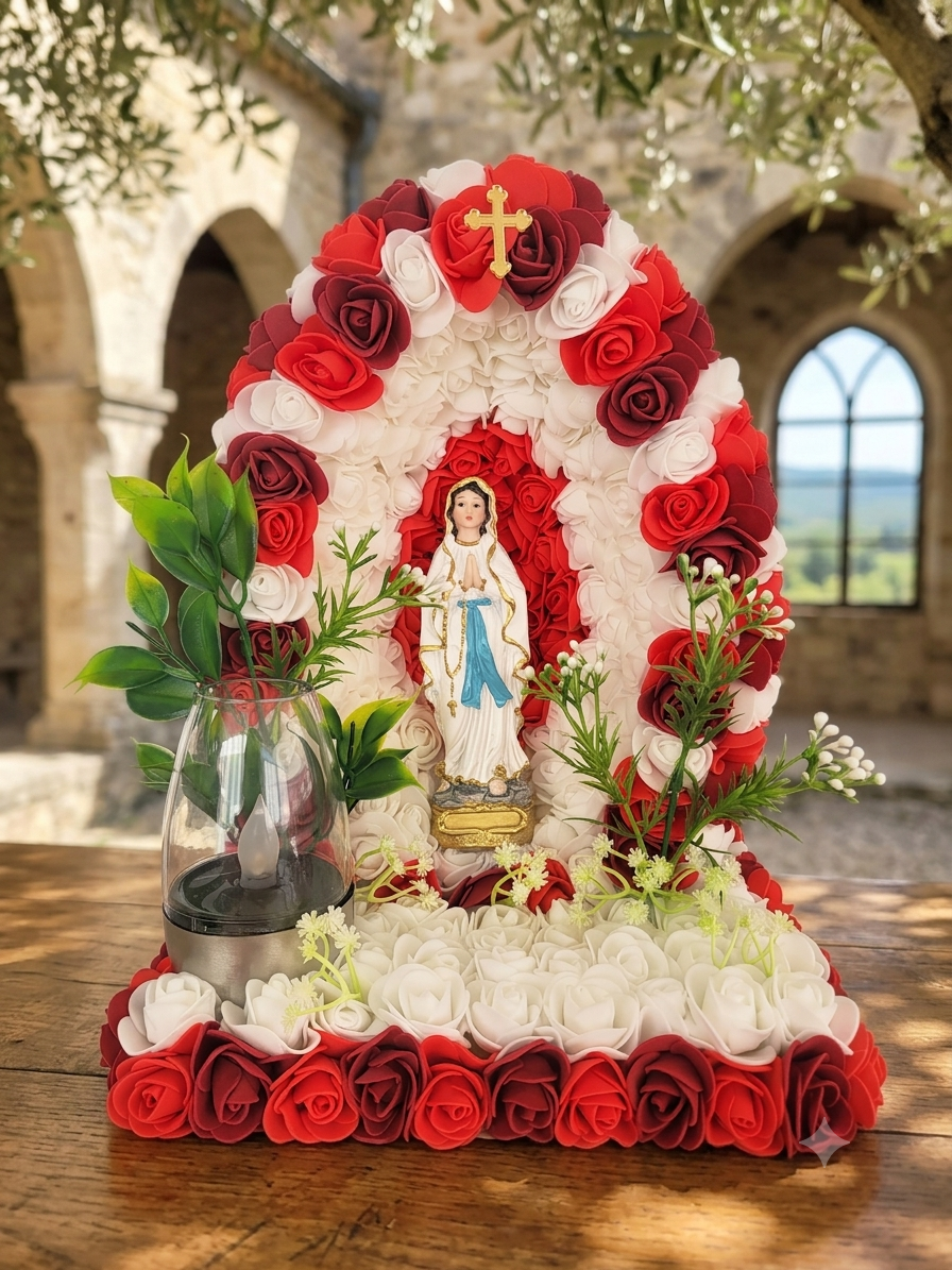 La grotte de la vierge pour monument funéraire