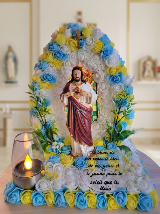 Coeur de jesus avec vitraux