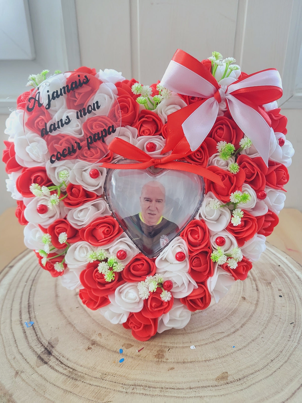 Petit coeur souvenir pour monument funéraire